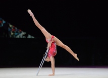 Bakıda bədii gimnastika üzrə Dünya Kuboku yarışlarının sonuncu günü. Azərbaycan, Bakı, 24 iyul 2016